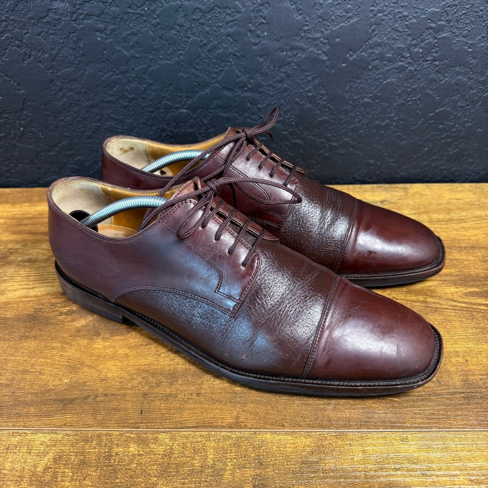 Johnston‎ & Murphy 15 0670 Mahogany Brown Leather Cap Toe Oxford Mens Size 11 M